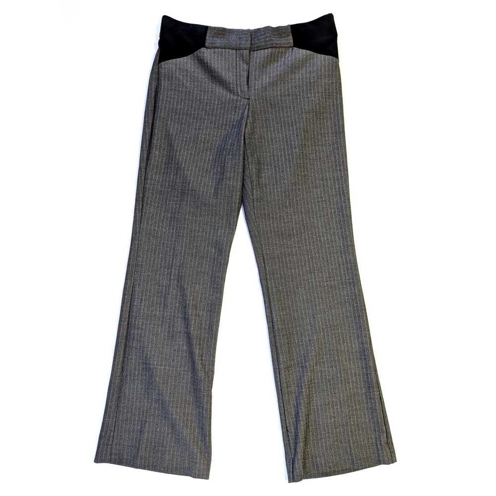 Briggs New York Petite Dress Pants - Women's 8P - Gray Herringbone Bootcut